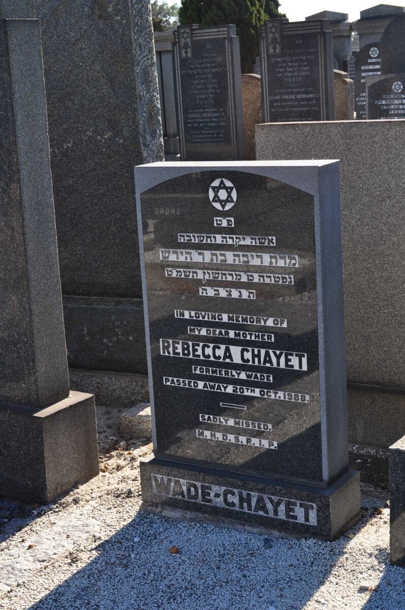 CHAYET Rebecca formerly WADE -1988