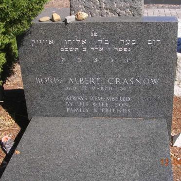 CRASNOW Boris Albert -1962