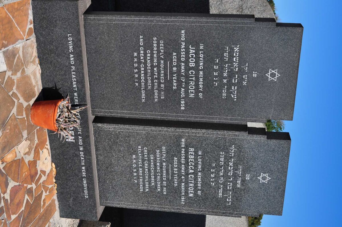 CITROEN Jacob -1958 &amp; Rebecca -1962