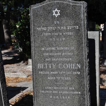 COHEN Betty -1972