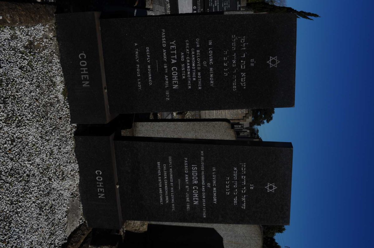 COHEN Isidor -1961 &amp; Yetta -1972