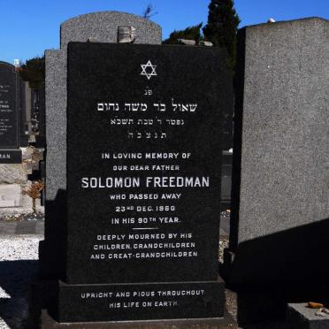 FREEDMAN Solomon -1960