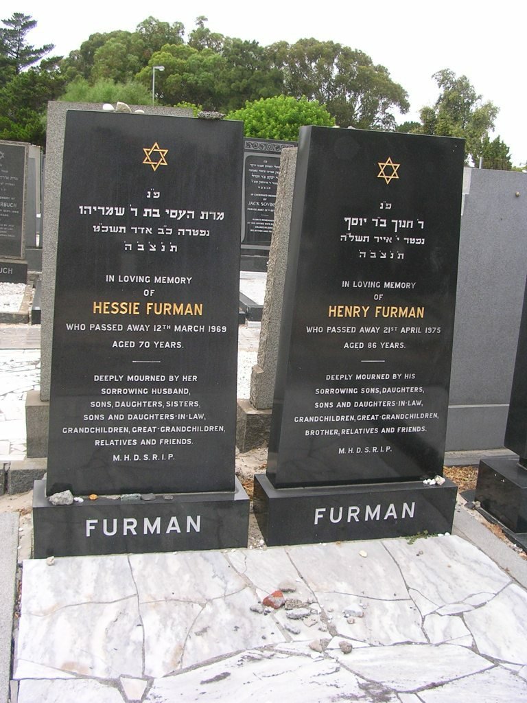 FURMAN Henry -1975 &amp; Hessie -1969