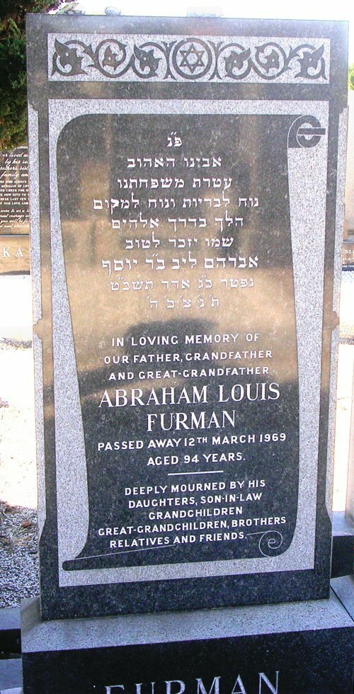 FURMAN Abraham Louis -1969