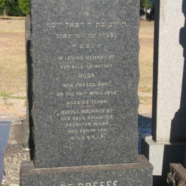 GREEFF Rosa, de nee HURWITZ -1952