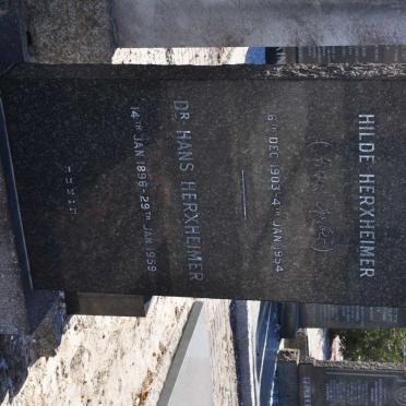 HERXHEIMER Hans 1896-1959 &amp; Hilde 1903-1954