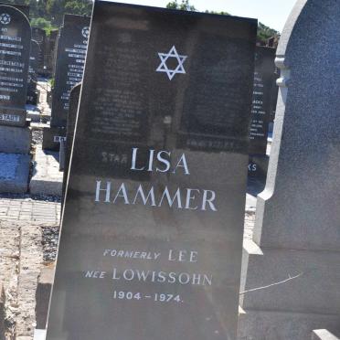 HAMMER Lisa formerly LEE nee LOWISSOHN 1904-1974