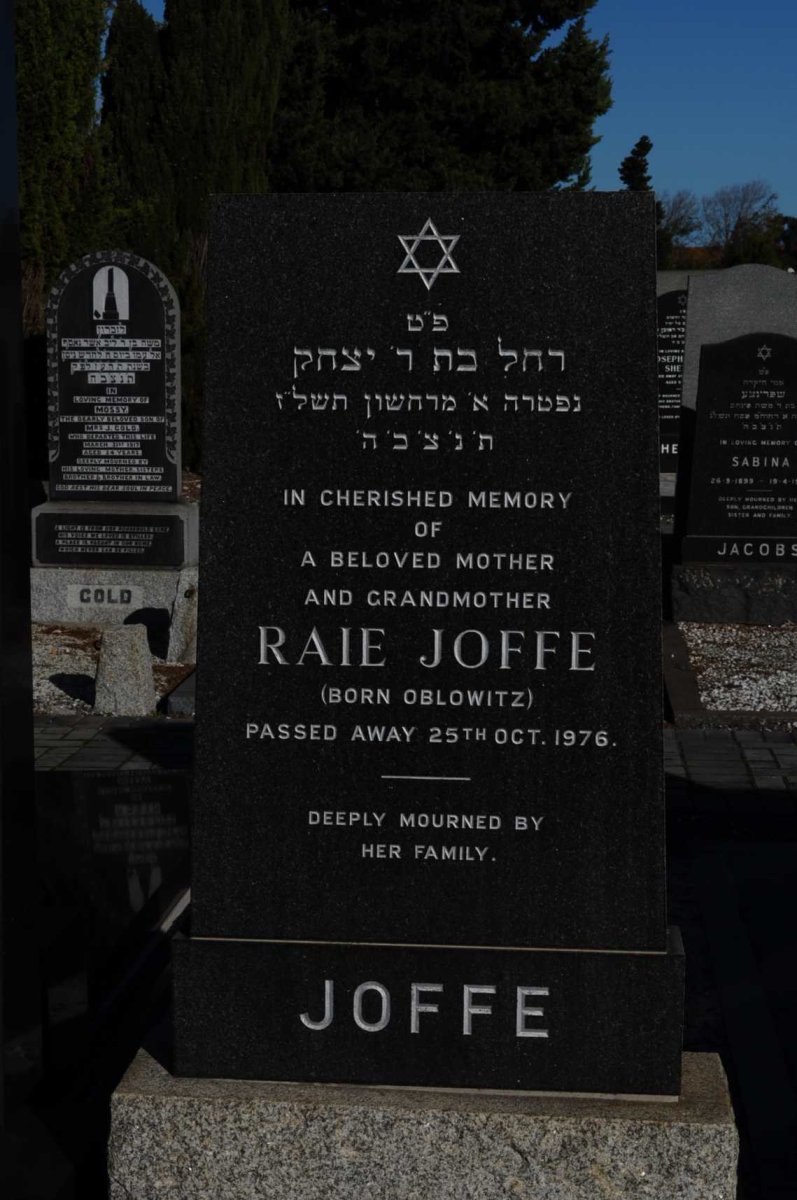 JOFFE Raie nee OBLOWITZ -1976