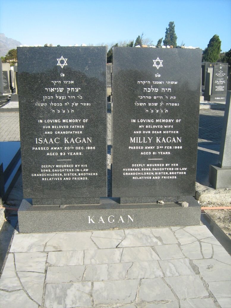 KAGAN Isaac -1986 &amp; Milly -1966