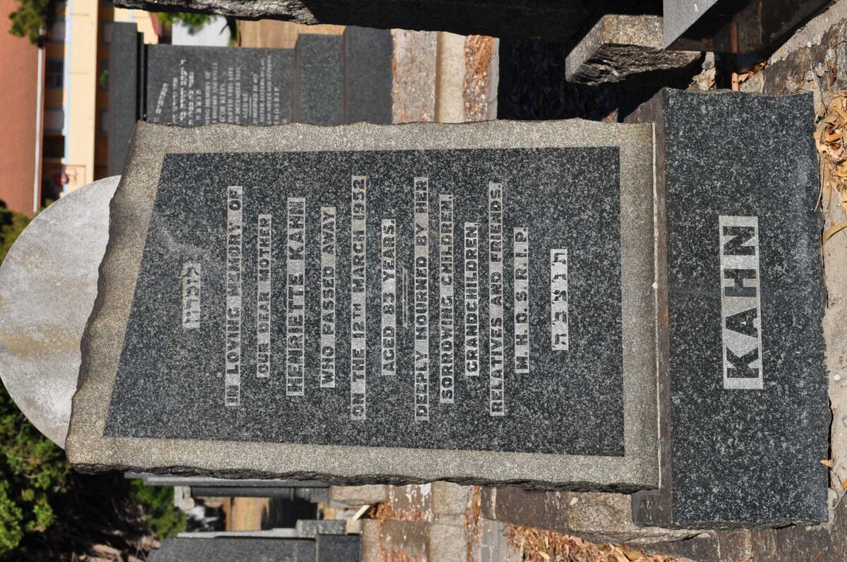 KAHN Henriette -1952