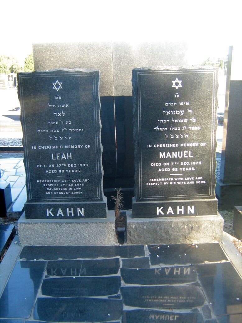 KAHN Manuel -1973 &amp; Leah -1999