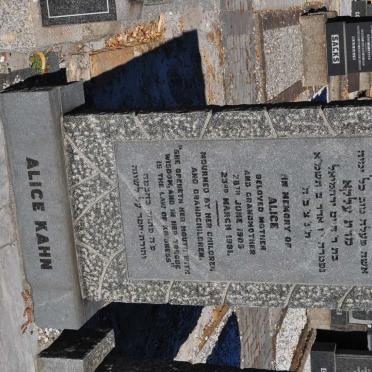 KAHN Alice 1905-1981