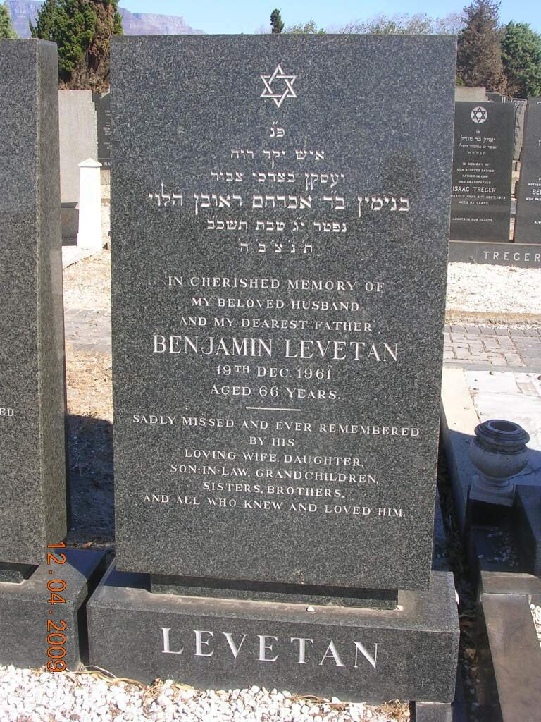 LEVETAN Benjamin -1961 &amp; Rosie -1980