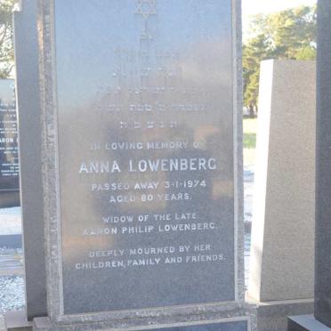 LOWENBERG Anna -1974