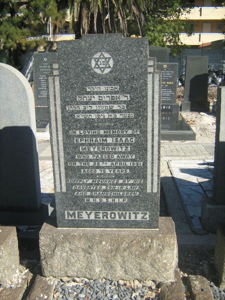 MEYEROWITZ Ephraim Isaac -1951
