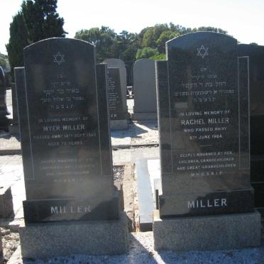 MILLER Myer -1960 &amp; Rachel -1984