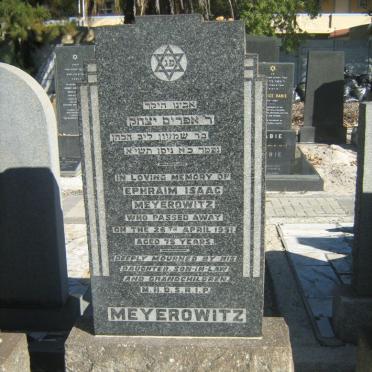 MEYEROWITZ Ephraim Isaac -1951