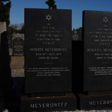MEYEROWITZ Morris -1973 &amp; Rebecca -1966