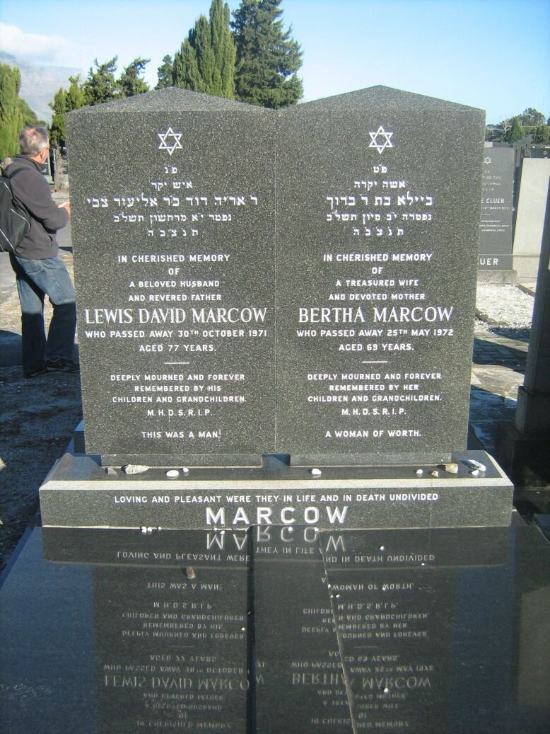 MARCOW Lewis David -1971 &amp; Bertha -1972