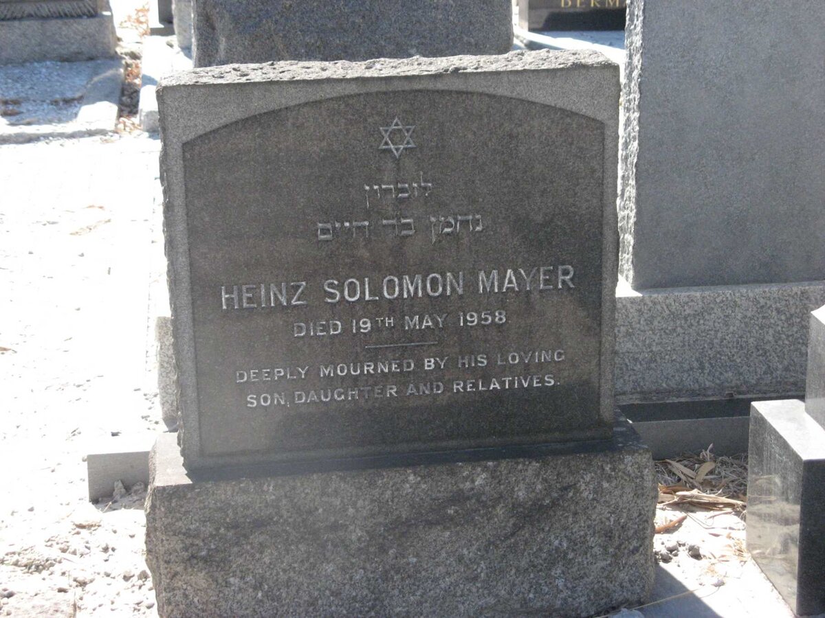 MAYER Heinz Solomon -1958