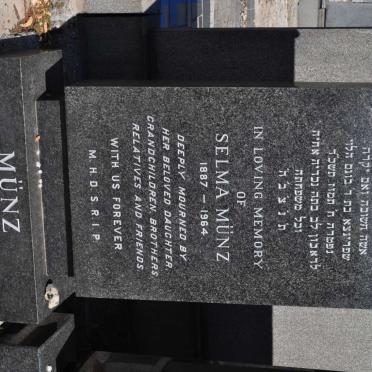 MÜNZ Selma 1887-1964