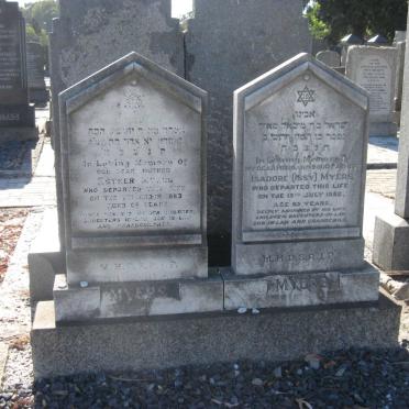 MYERS Isadore -1952 &amp; Esther -1963