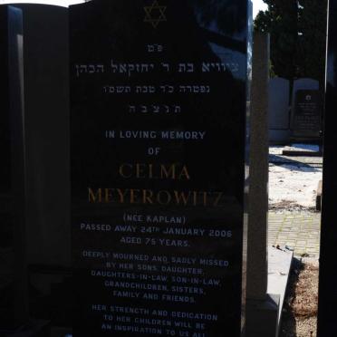 MEYEROWITZ Clima nee KAPLAN -2006