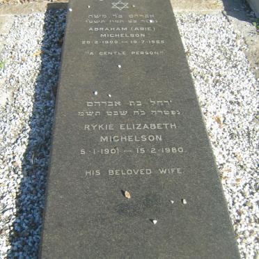 MICHELSON Abraham 1900-1955 &amp; Rykie Elizabeth 1901-1980