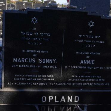 OPLAND Marcus 1912-1972 &amp; Annie 1912-1973