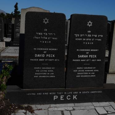 PECK David -1973 &amp; Sarah -1969