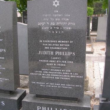 PHILLIPS Reuben -1969 &amp; Judith -1992