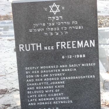 REYNOLDS Ruth formerly CONNIE formerly GILBERT nee FREEMAN -1988