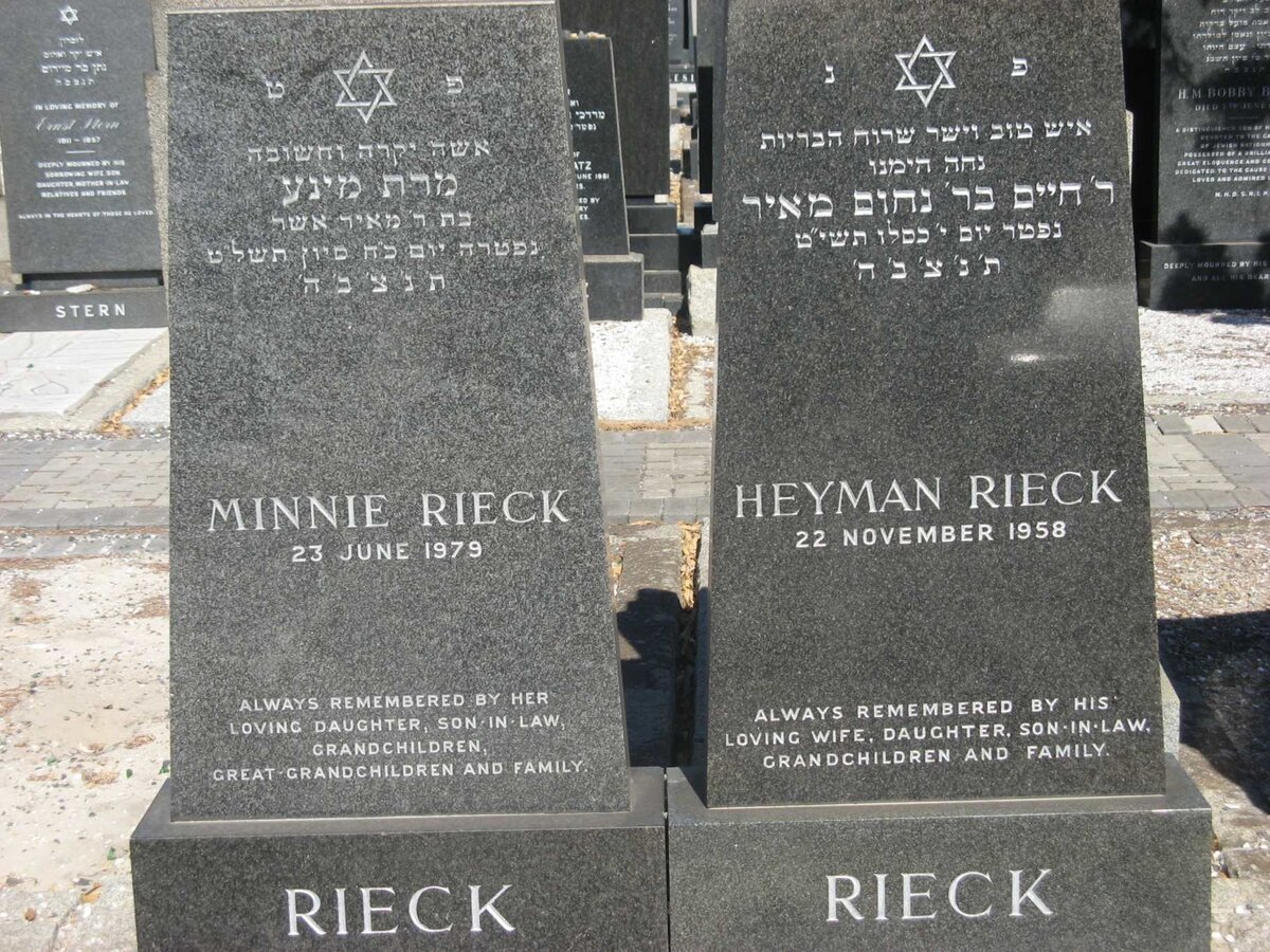 RIECK Heyman -1958 &amp; Minnie -1979