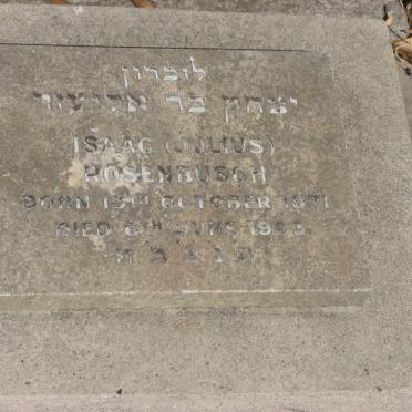 ROSENBUSCH Isaac 1871-1953