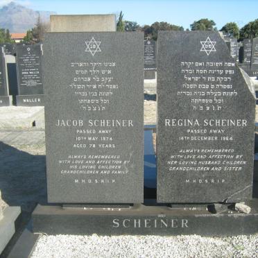 SCHEINER Jacob -1974 &amp; Regina -1964