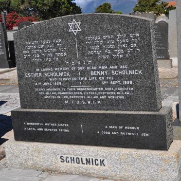 SCHOLNICK Benny -1958 &amp; Esther -1958