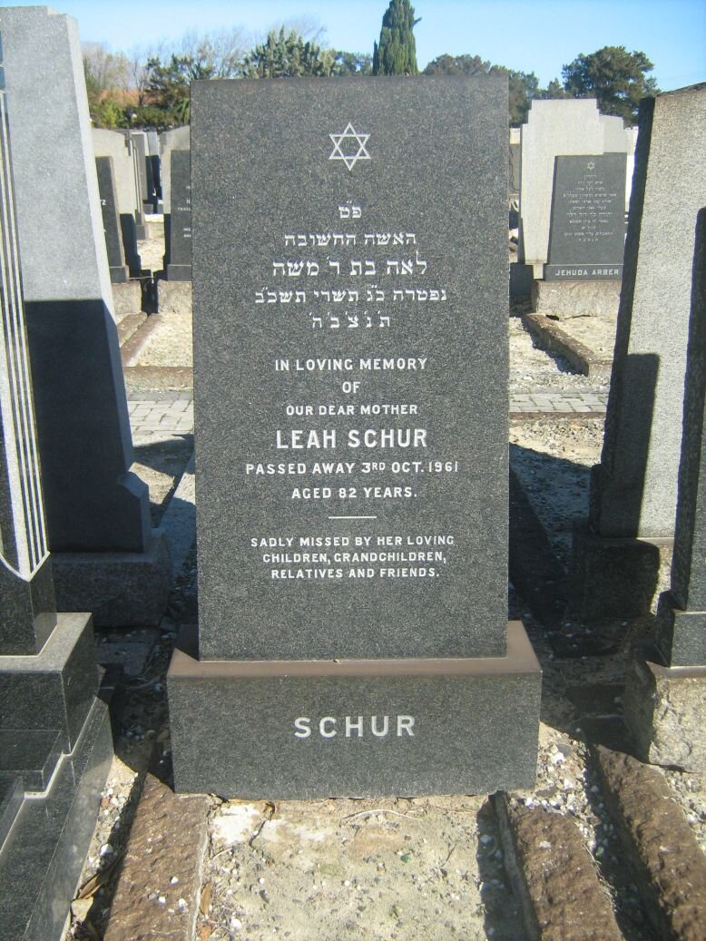 SCHUR Leah -1961