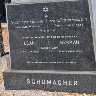 SCHUMACHER Herman -1957 &amp; Leah -1967