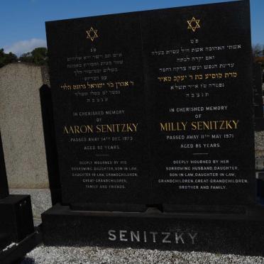 SENITZKY Aaron -1973 &amp; Milly -1971