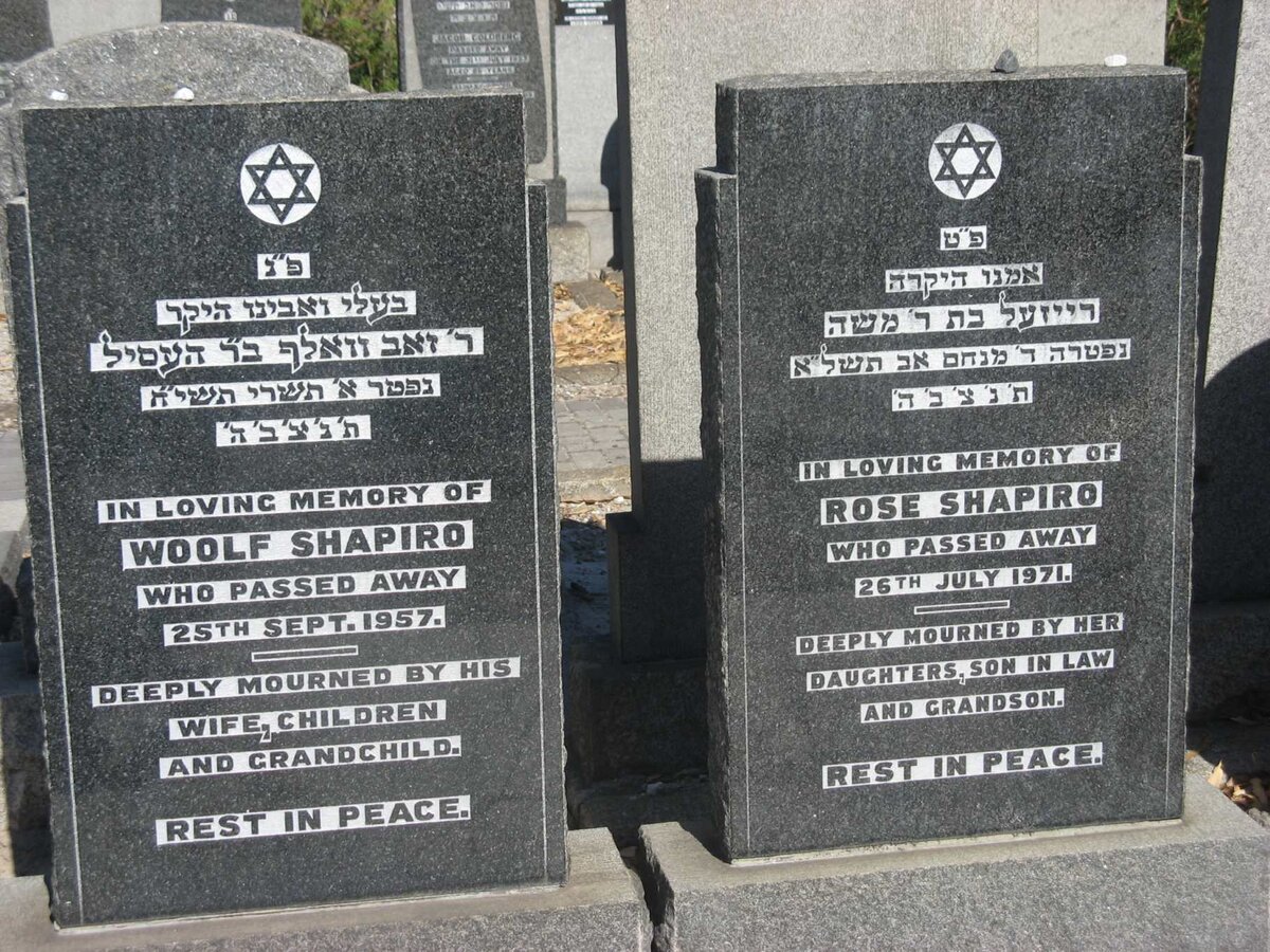 SHAPIRO Woolf -1957 &amp; Rose -1971