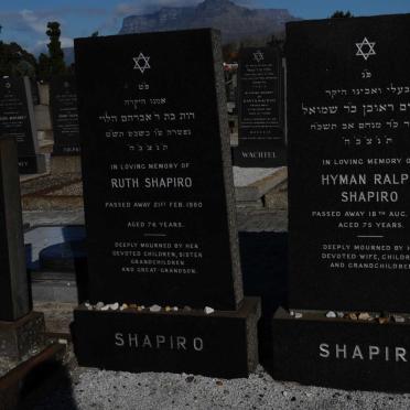 SHAPIRO Hyman Ralph -1968 &amp; Ruth -1980