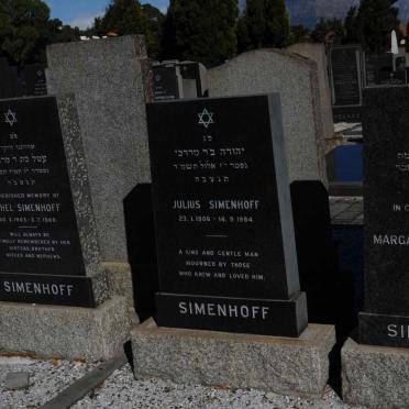 SIMENHOFF Julius 1906-1984 &amp; Ethel 1903-1969 :: SIMENHOFF Margarete -1964
