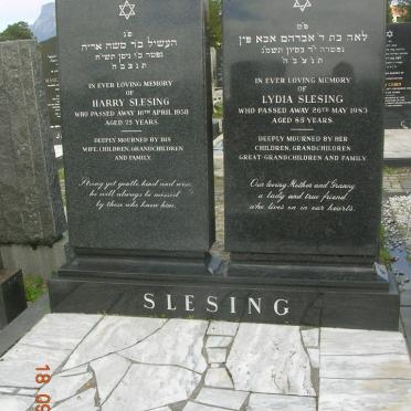 SLESING Harry -1958 &amp; Lydia -1983