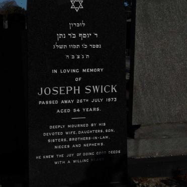 SWICK Joseph -1973