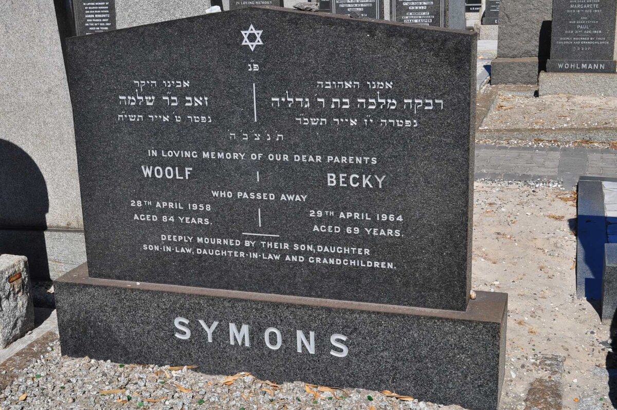 SYMONS Woolf -1958 &amp; Becky -1964