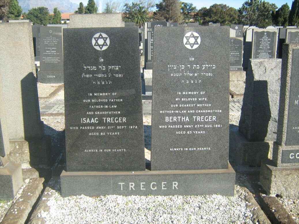 TREGER Isaac -1972 &amp; Bertha -1961