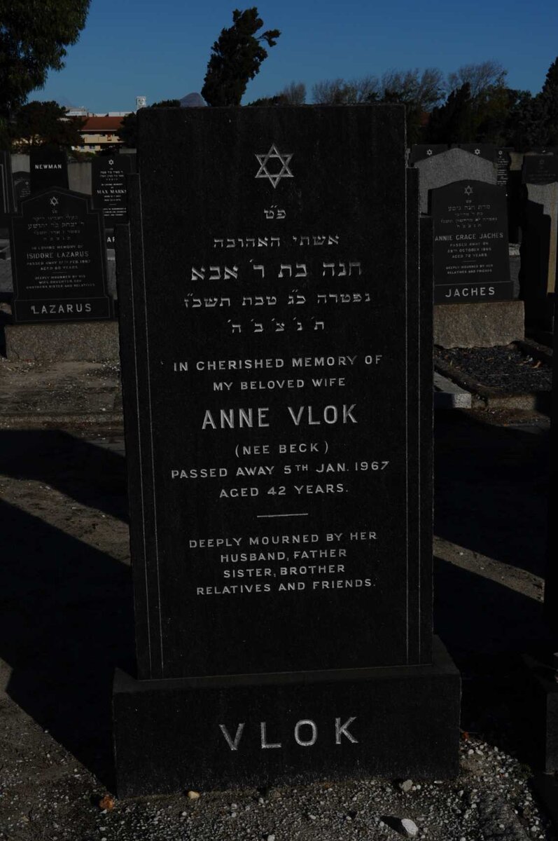 VLOK Anne nee BECK -1967