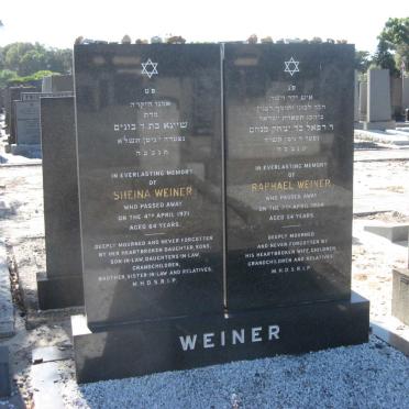 WEINER Raphael -1954 &amp; Sheina -1971