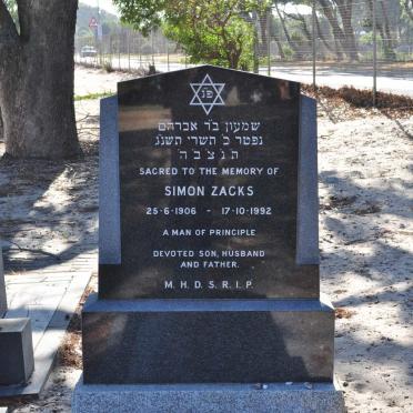 ZACKS Simon 1906-1992