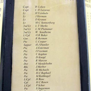 Roll of Honour - Side 1 WW1